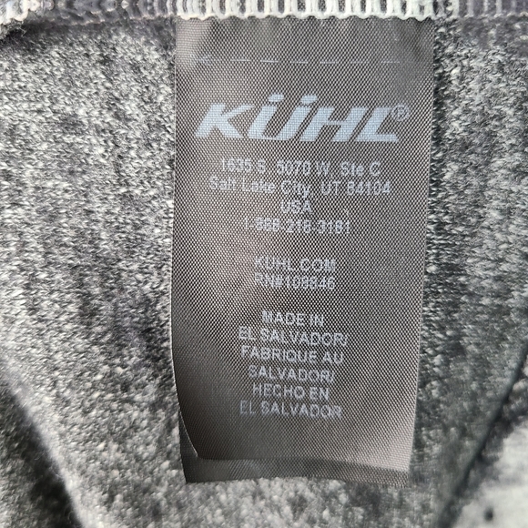 Kuhl Nova Wrap Cardigan Sweater Small grey viscose/wool blend open front pockets - Picture 12 of 15
